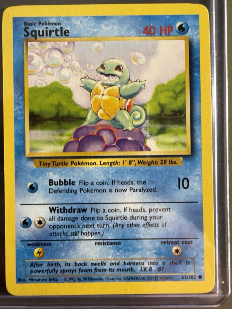 Squirtle — Base Set 2 (WOTC era) 63/102