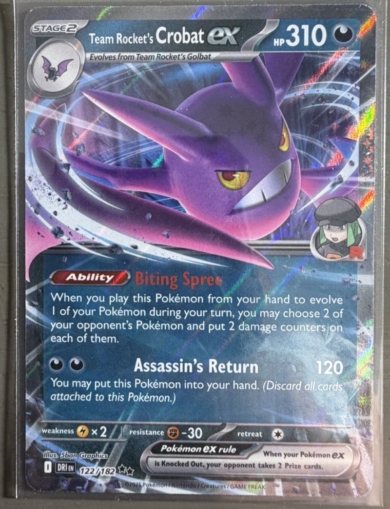 Team Rocket's Crobat ex — Scarlet & Violet: Destined Rivals (DRI) 122/182